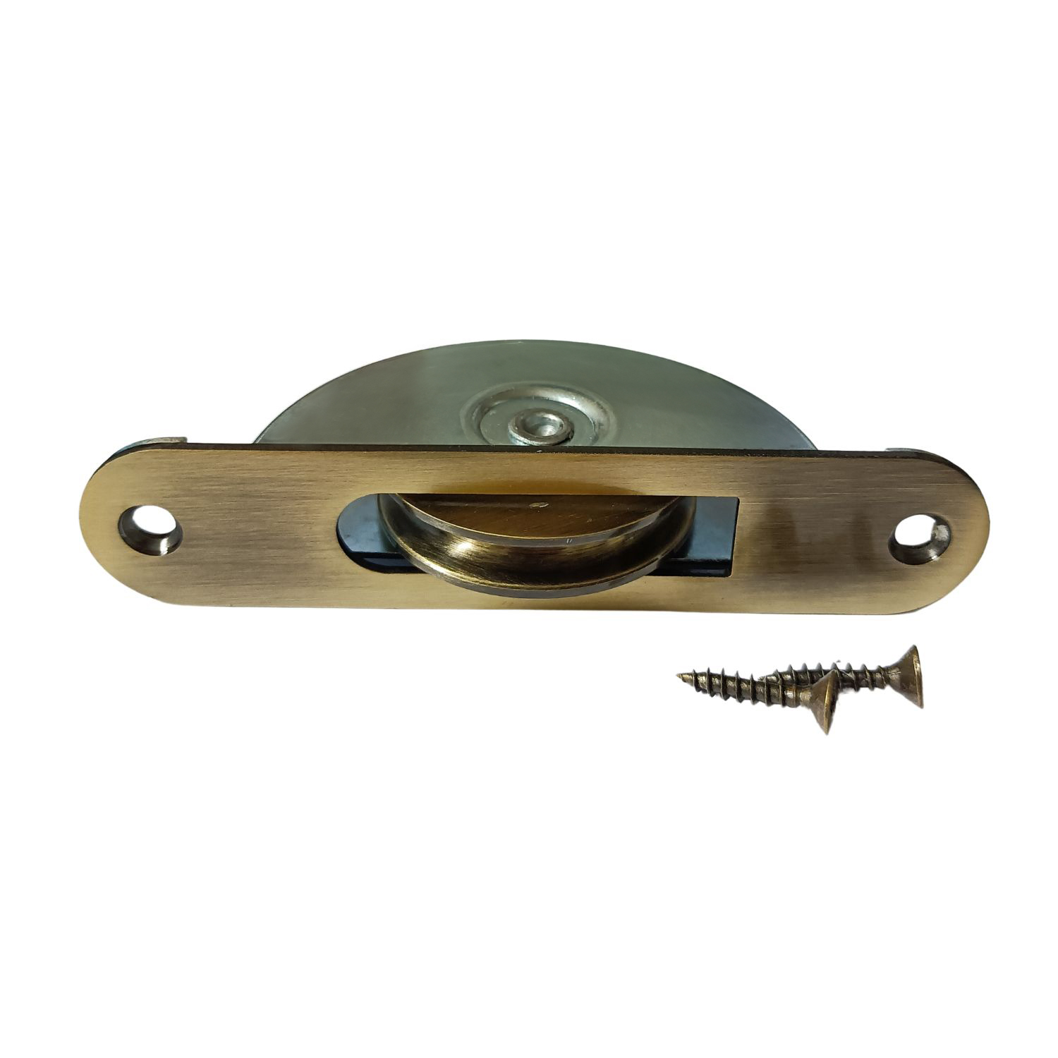 2" Sash Pulley Antique Brass