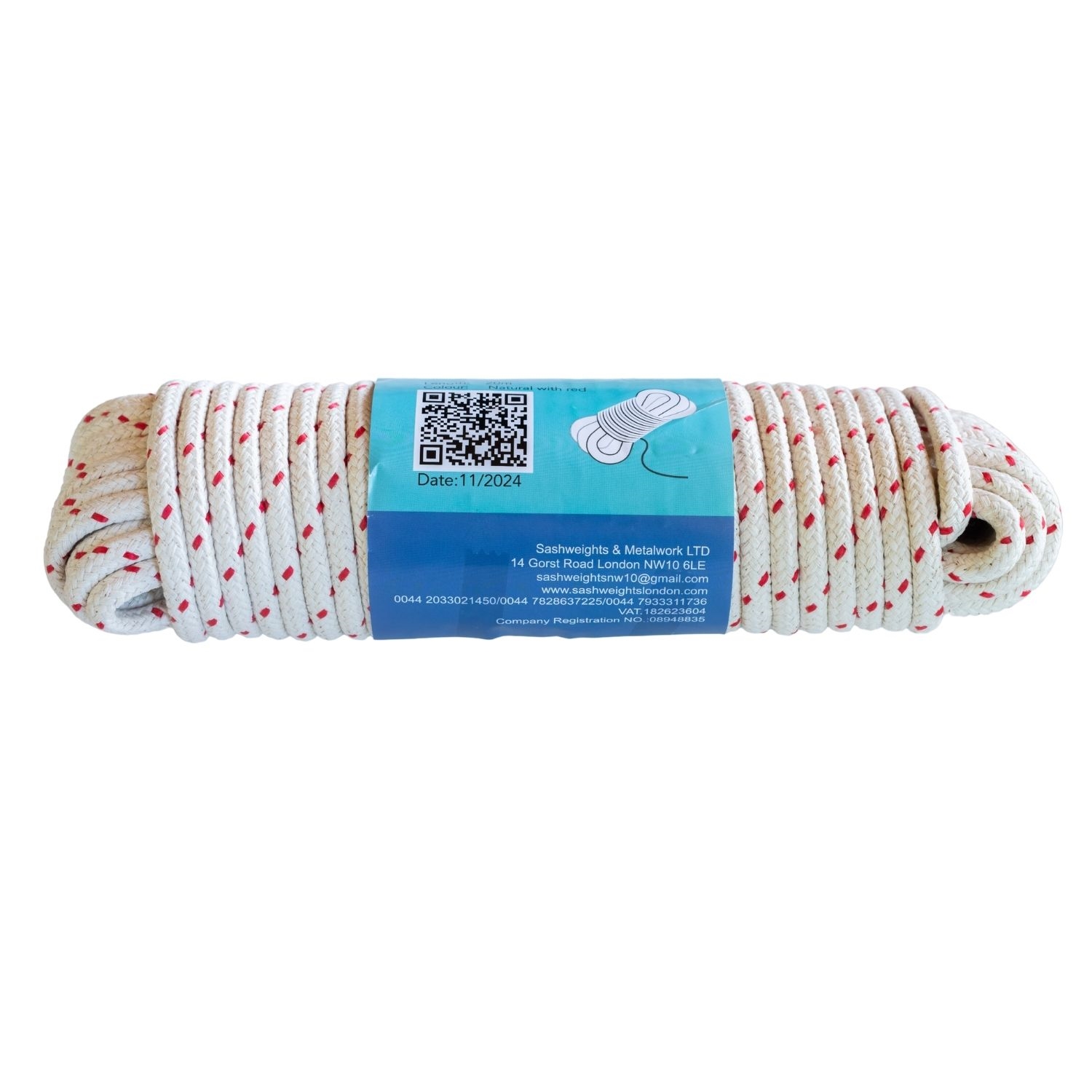Waxed Cotton Sash Cord Polyester Braided 7mm/20m
