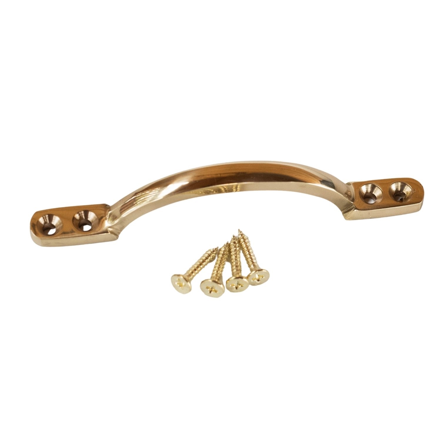 D Handle Polished Brass