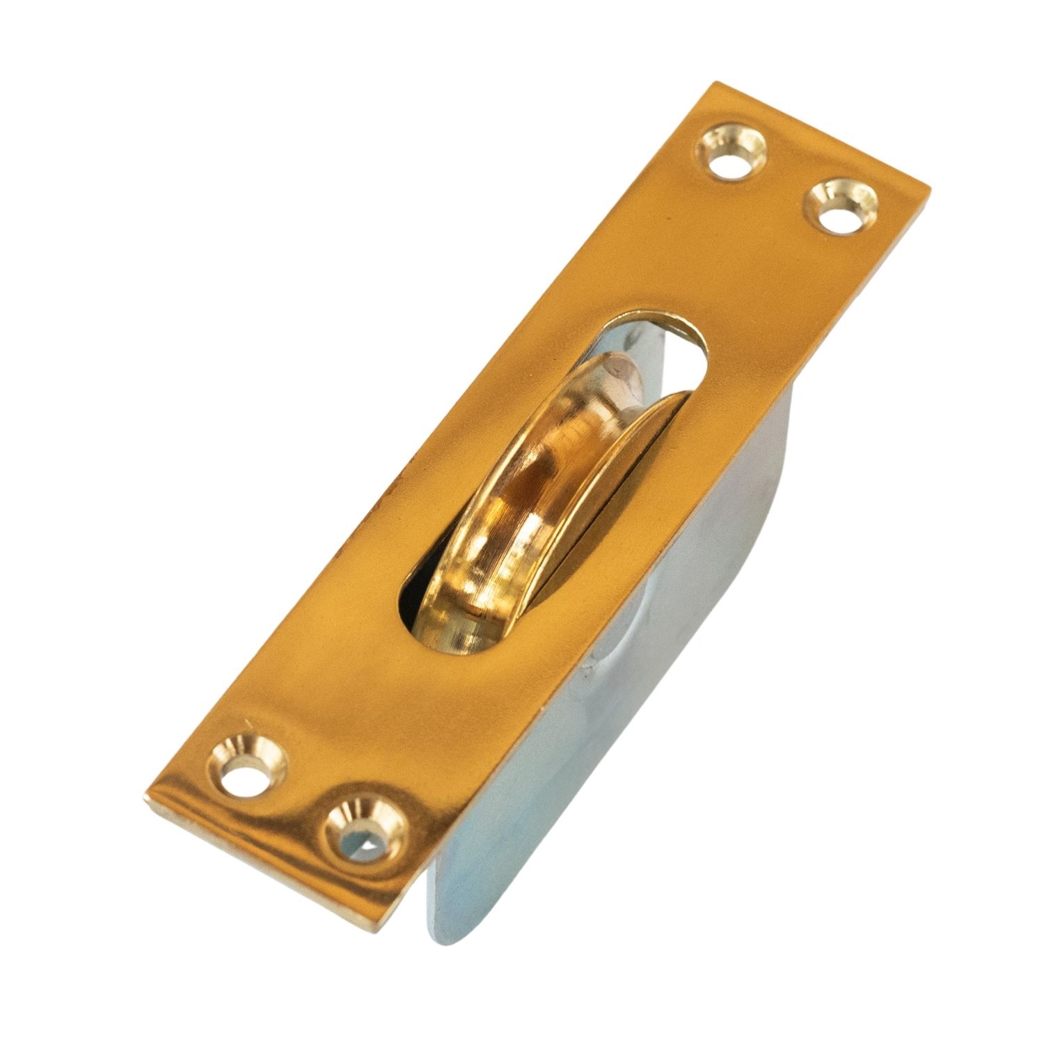 2" Sash Pulley Polished Brass