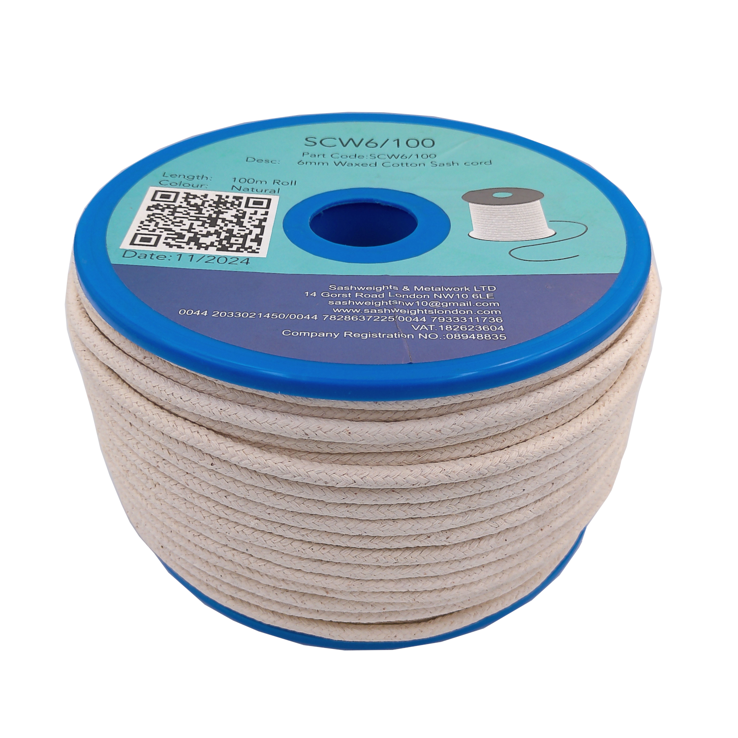 Waxed Cotton Sash Cord