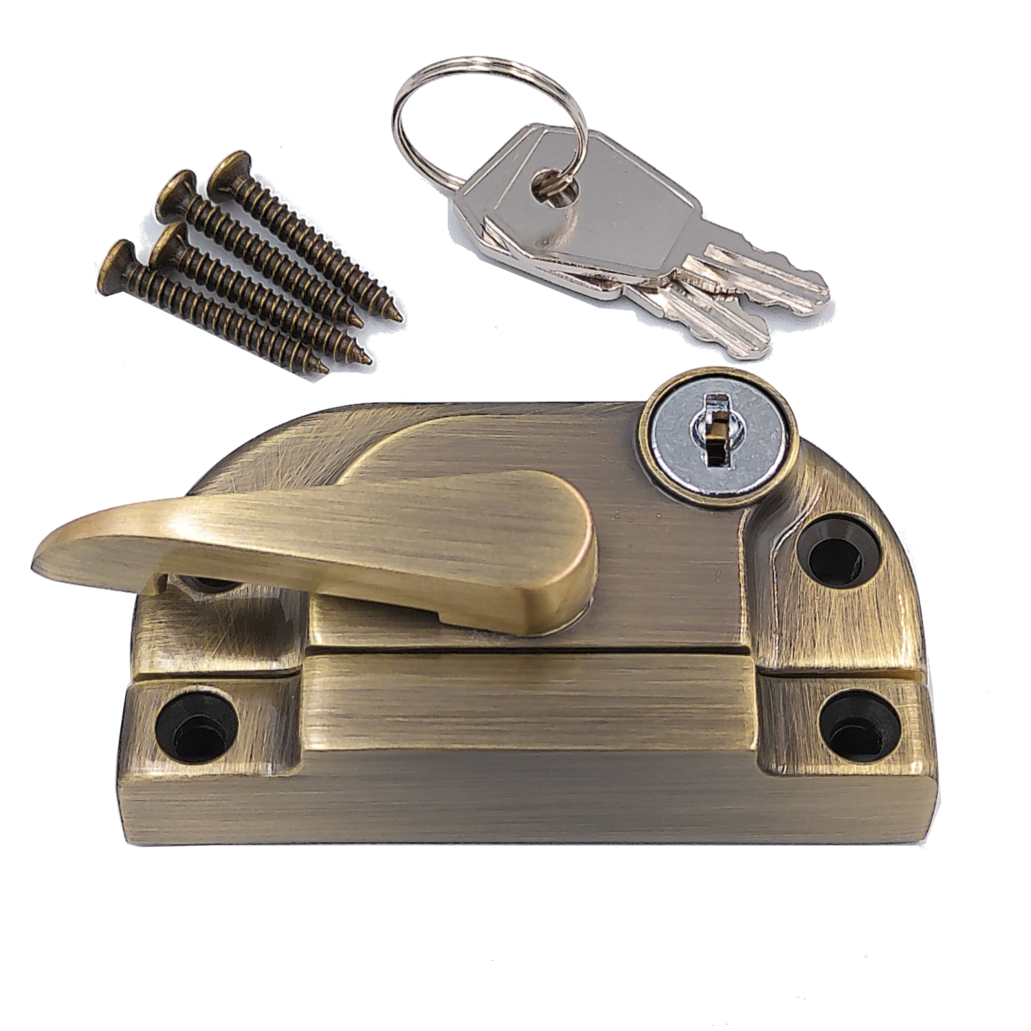 Secure Fastener Antique Brass Locking