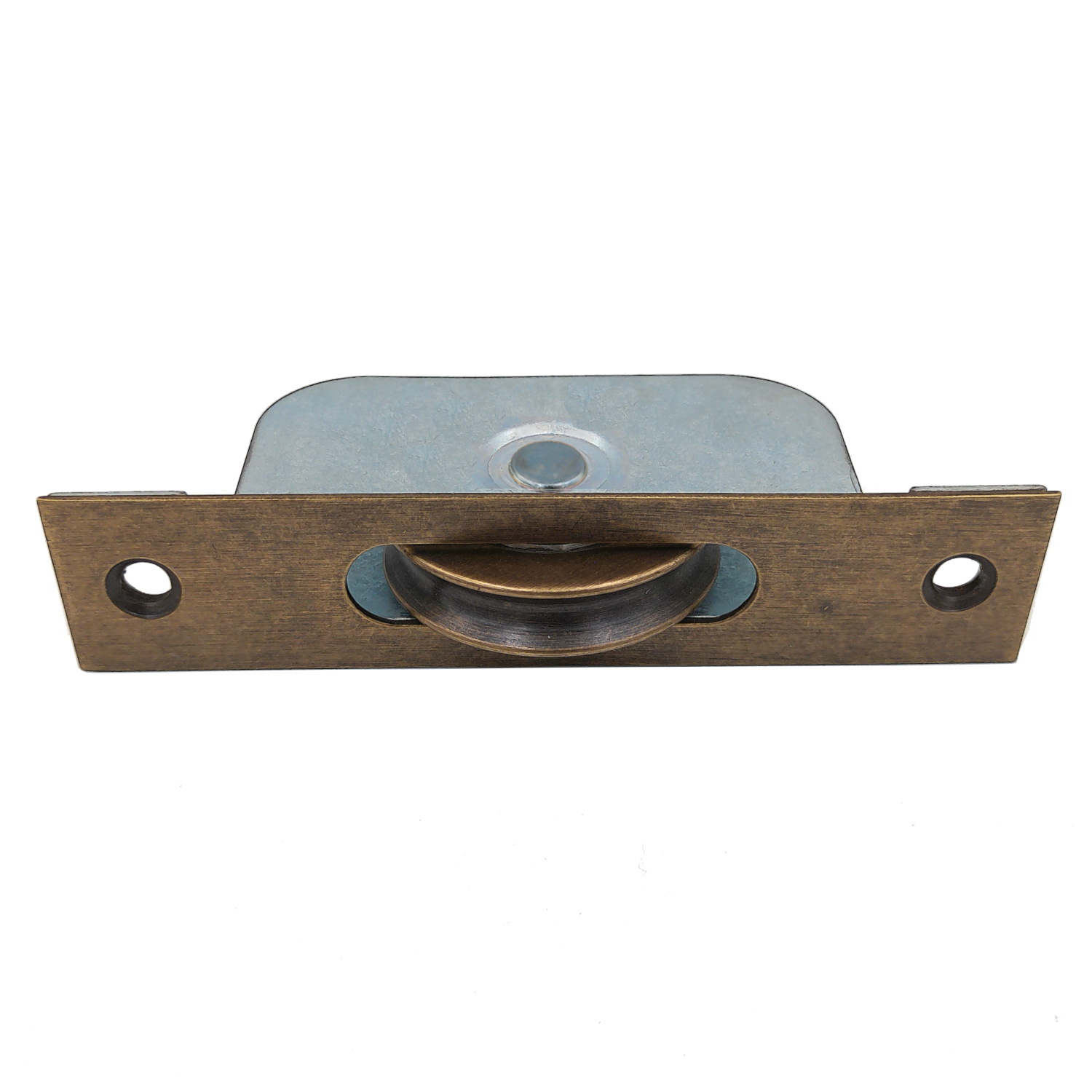 sash pulley rusted antique brass