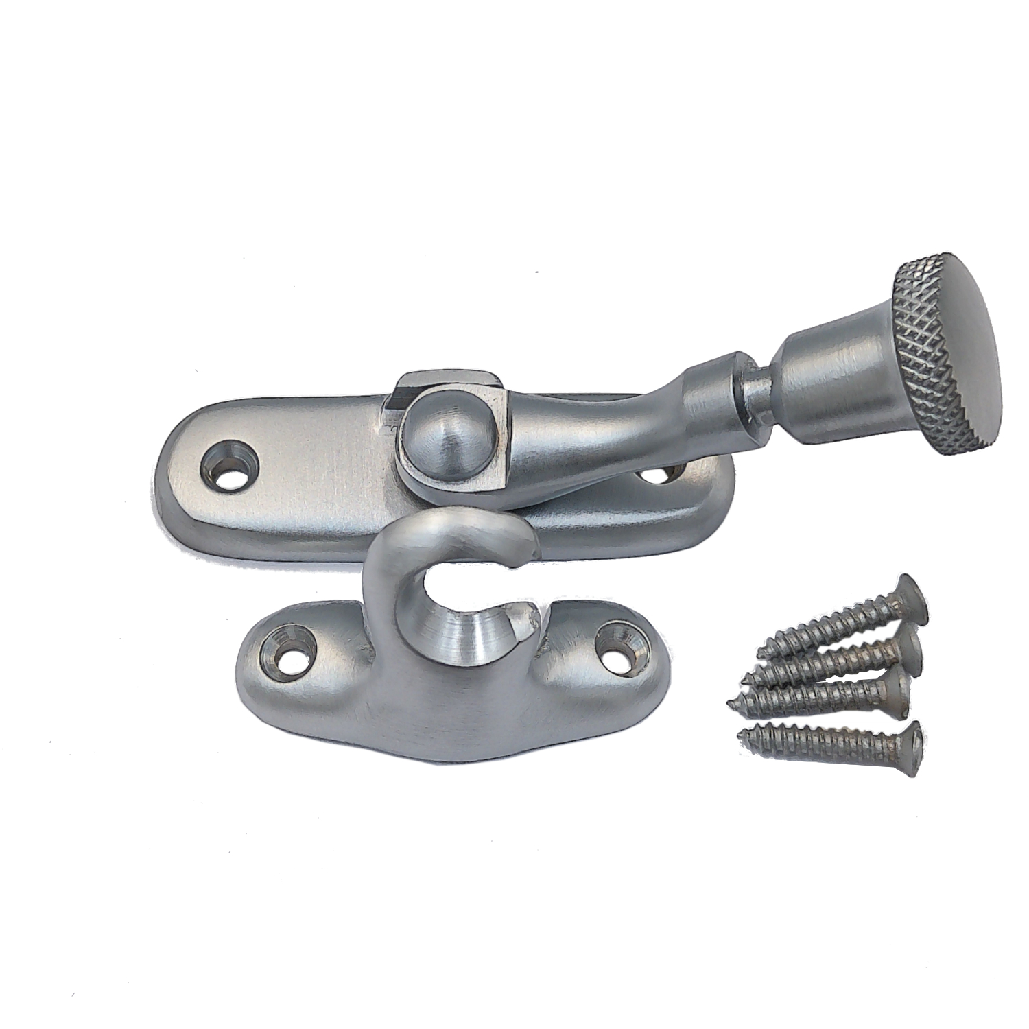 Swing Arm Brighton Fastener - Satin Chrome - Non-Locking