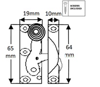 Hook Fastener Beehive Knob Polished Brass - Locking