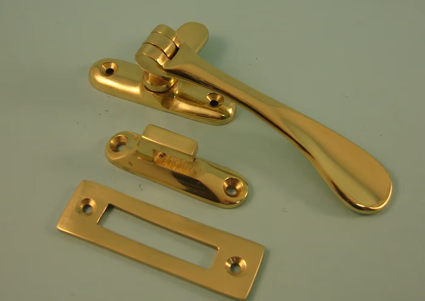 Victorian Spoon Casement Fastener with Hook & Mortice Plate