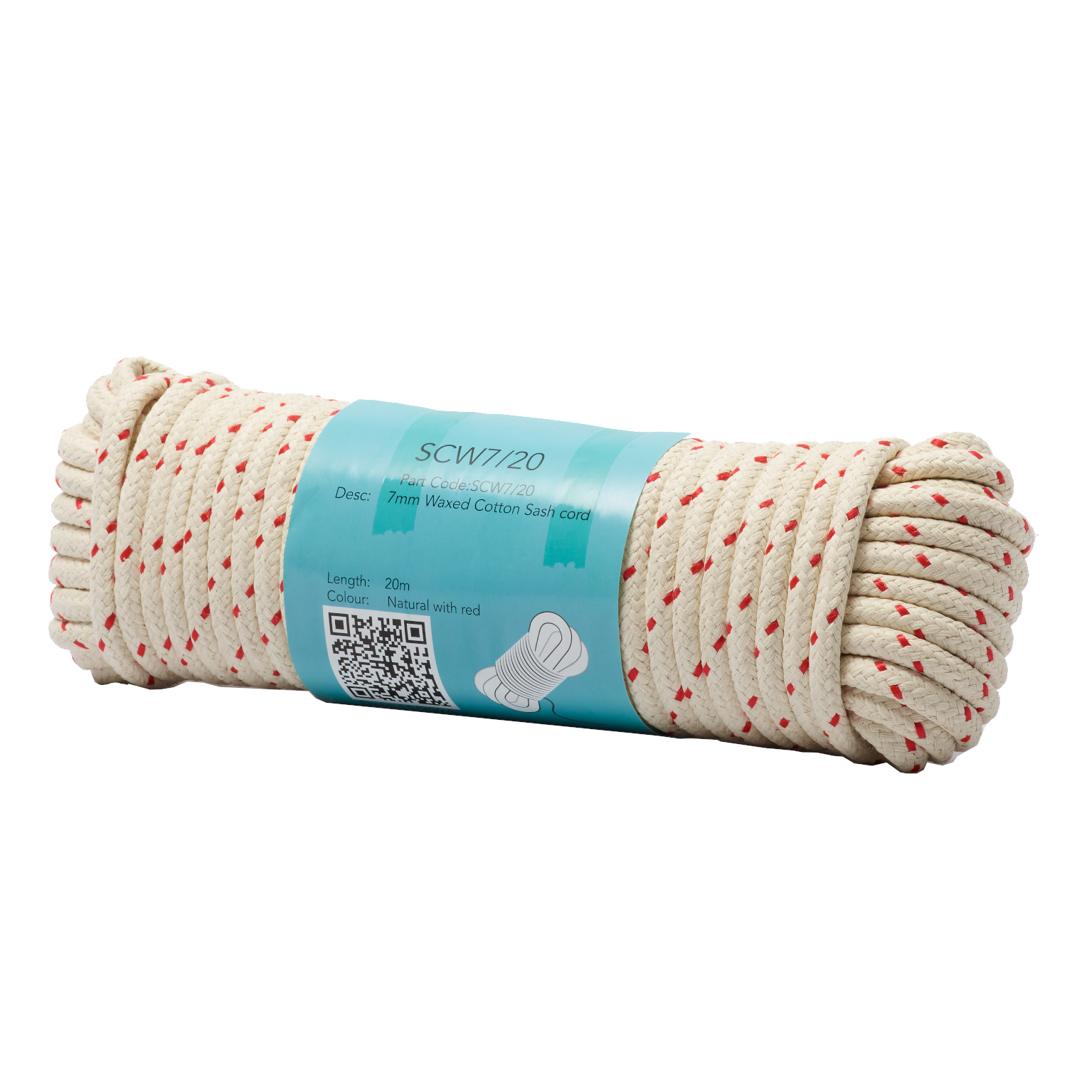Waxed Cotton Sash Cord Polyester Braided 7mm/20m